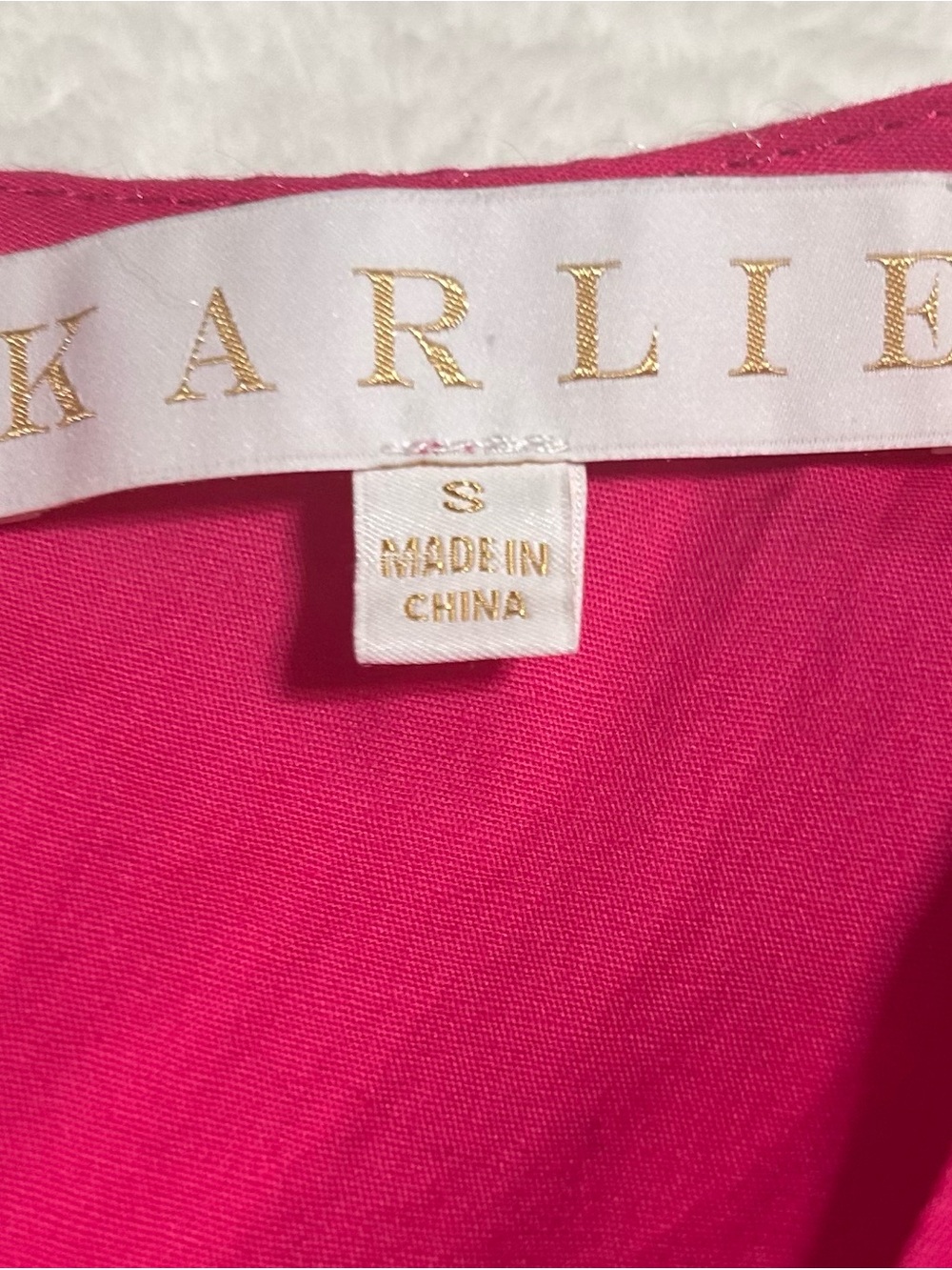 Karlie Hot Pink Ruffle Puff Sleeve Cotton Maxi Dress Size Small - Picture 2 of 8